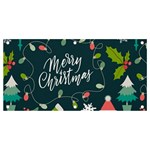 Merry Christmas, Happy New Year, Christmas Seamless Texture Banner and Sign 4  x 2 