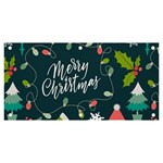 Merry Christmas, Happy New Year, Christmas Seamless Texture Banner and Sign 6  x 3 