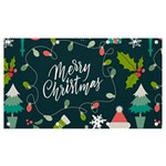 Merry Christmas, Happy New Year, Christmas Seamless Texture Banner and Sign 7  x 4 