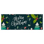 Merry Christmas, Happy New Year, Christmas Seamless Texture Banner and Sign 8  x 3 