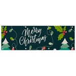 Merry Christmas, Happy New Year, Christmas Seamless Texture Banner and Sign 9  x 3 