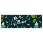 Merry Christmas, Happy New Year, Christmas Seamless Texture Banner and Sign 12  x 4 