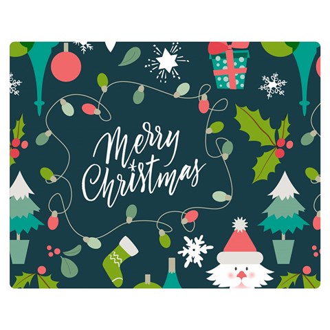 Merry Christmas, Happy New Year, Christmas Seamless Texture Premium Plush Fleece Blanket (Medium) from ArtsNow.com 60 x50  Blanket Front