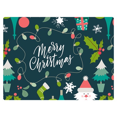 Merry Christmas, Happy New Year, Christmas Seamless Texture Two Sides Premium Plush Fleece Blanket (Baby Size) from ArtsNow.com 40 x30  Blanket Front