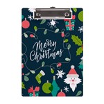 Merry Christmas, Happy New Year, Christmas Seamless Texture A5 Acrylic Clipboard