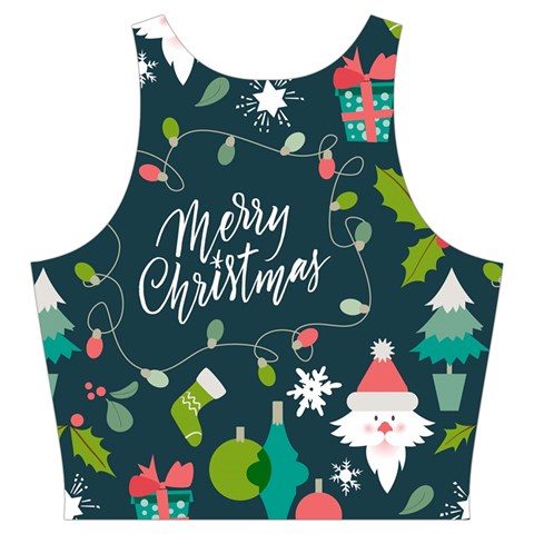 Merry Christmas, Happy New Year, Christmas Seamless Texture Cut Out Top from ArtsNow.com Back