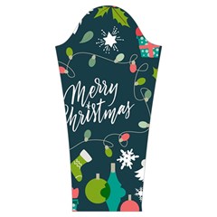 Merry Christmas, Happy New Year, Christmas Seamless Texture Women s Cut Out Long Sleeve T Sleeve Right