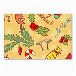 Merry Christmas, New Year Backgrounds, Happy New Year Postcard 4 x 6  (Pkg of 10)