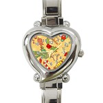 Merry Christmas, New Year Backgrounds, Happy New Year Heart Italian Charm Watch