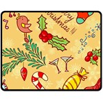 Merry Christmas, New Year Backgrounds, Happy New Year Fleece Blanket (Medium)