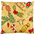 Merry Christmas, New Year Backgrounds, Happy New Year Large Cushion Case (One Side)