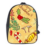 Merry Christmas, New Year Backgrounds, Happy New Year School Bag (XL)