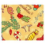 Merry Christmas, New Year Backgrounds, Happy New Year Premium Plush Fleece Blanket (Small)