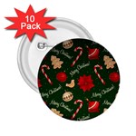 Merry Christmas 2.25  Buttons (10 pack) 