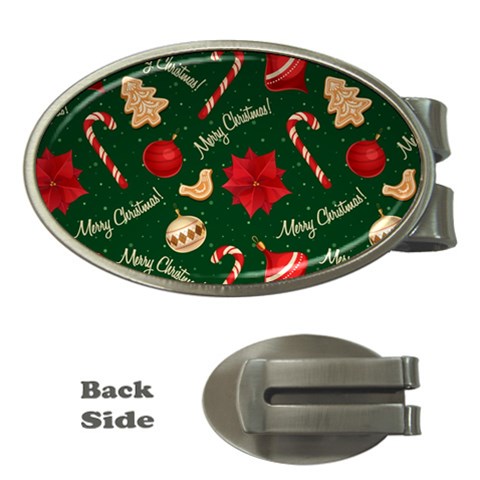 Merry Christmas Money Clips (Oval)  from ArtsNow.com Front