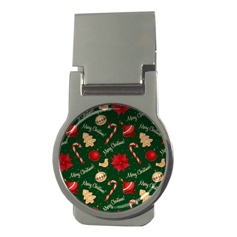 Merry Christmas Money Clips (Round)  from ArtsNow.com Front