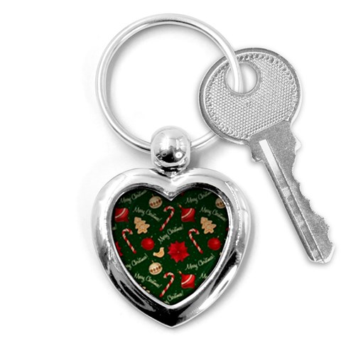 Merry Christmas Key Chain (Heart) from ArtsNow.com Front