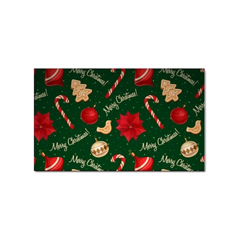 Merry Christmas Sticker (Rectangular) from ArtsNow.com Front