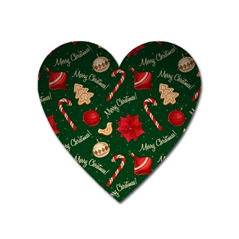 Merry Christmas Heart Magnet from ArtsNow.com Front