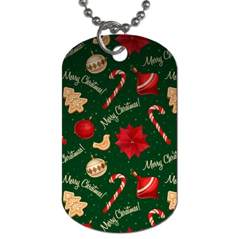 Merry Christmas Dog Tag (One Side) from ArtsNow.com Front