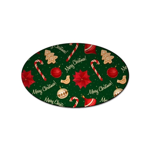 Merry Christmas Sticker Oval (10 pack) from ArtsNow.com Front