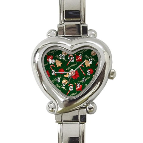 Merry Christmas Heart Italian Charm Watch from ArtsNow.com Front