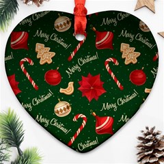 Merry Christmas Heart Ornament (Two Sides) from ArtsNow.com Back