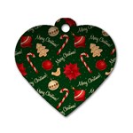 Merry Christmas Dog Tag Heart (Two Sides)