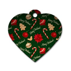 Merry Christmas Dog Tag Heart (Two Sides) from ArtsNow.com Back