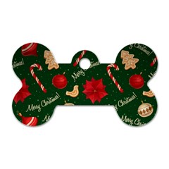 Merry Christmas Dog Tag Bone (Two Sides) from ArtsNow.com Front