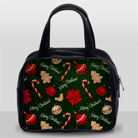 Merry Christmas Classic Handbag (Two Sides) from ArtsNow.com Front