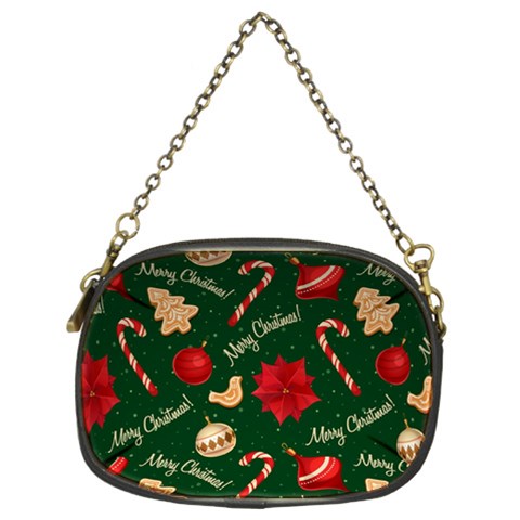 Merry Christmas Chain Purse (Two Sides) from ArtsNow.com Front