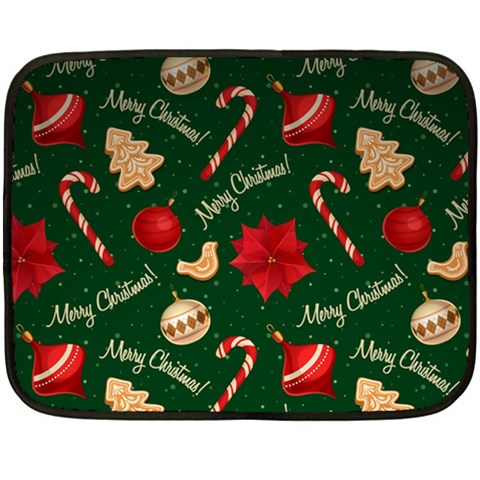 Merry Christmas Two Sides Fleece Blanket (Mini) from ArtsNow.com 35 x27  Blanket Front