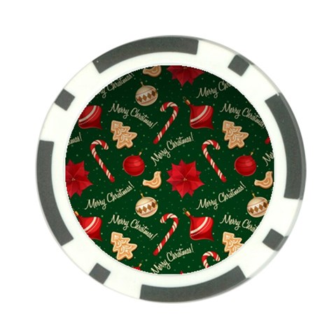 Merry Christmas Poker Chip Card Guard (10 pack) from ArtsNow.com Front