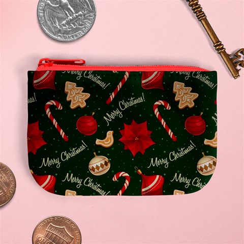 Merry Christmas Mini Coin Purse from ArtsNow.com Front