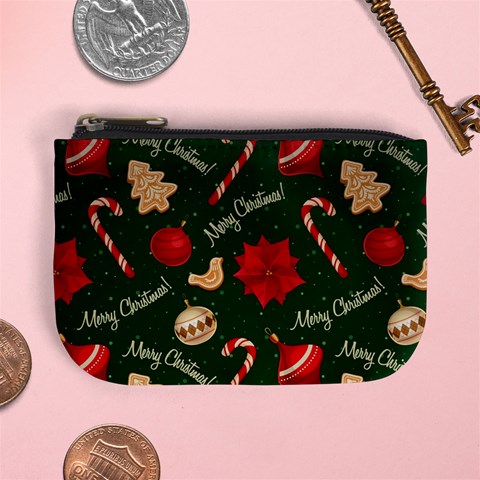 Merry Christmas Mini Coin Purse from ArtsNow.com Front