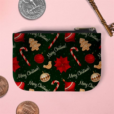 Merry Christmas Mini Coin Purse from ArtsNow.com Back