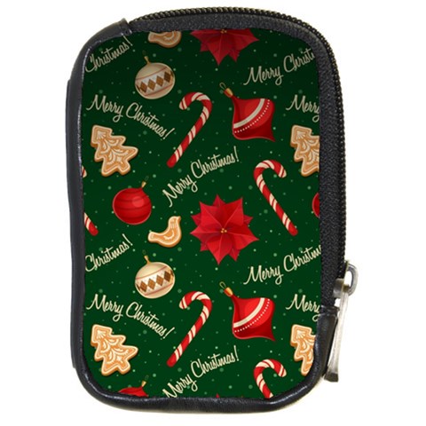 Merry Christmas Compact Camera Leather Case from ArtsNow.com Front