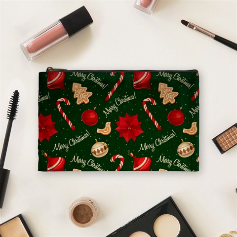 Merry Christmas Cosmetic Bag (Medium) from ArtsNow.com Front