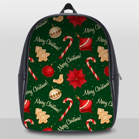 Merry Christmas School Bag (Large) from ArtsNow.com Front