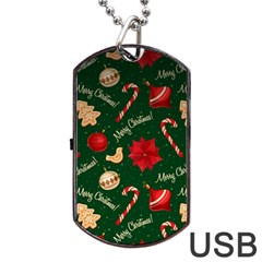 Merry Christmas Dog Tag USB Flash (Two Sides) from ArtsNow.com Front