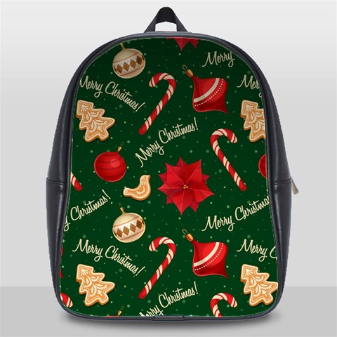 Merry Christmas School Bag (XL) from ArtsNow.com Front