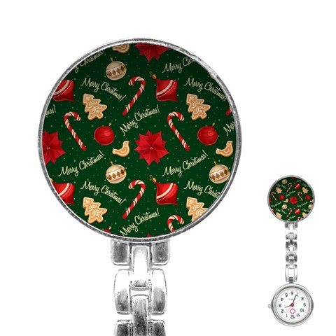 Merry Christmas Stainless Steel Nurses Watch from ArtsNow.com Front