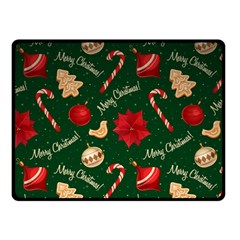 Merry Christmas Two Sides Fleece Blanket (Small) from ArtsNow.com 45 x34  Blanket Front