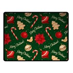 Merry Christmas Two Sides Fleece Blanket (Small)