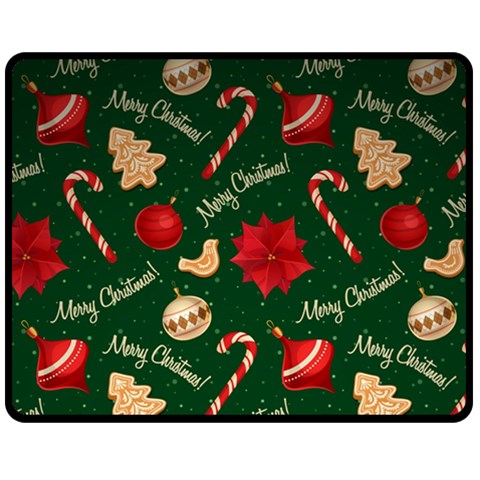 Merry Christmas Two Sides Fleece Blanket (Medium) from ArtsNow.com 58.8 x47.4  Blanket Front