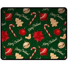 Merry Christmas Two Sides Fleece Blanket (Medium) from ArtsNow.com 58.8 x47.4  Blanket Front