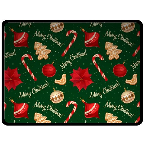 Merry Christmas Two Sides Fleece Blanket (Large) from ArtsNow.com 80 x60  Blanket Front