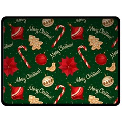 Merry Christmas Two Sides Fleece Blanket (Large) from ArtsNow.com 80 x60  Blanket Front