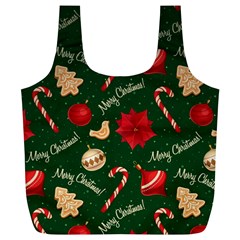 Merry Christmas Full Print Recycle Bag (XL) from ArtsNow.com Front